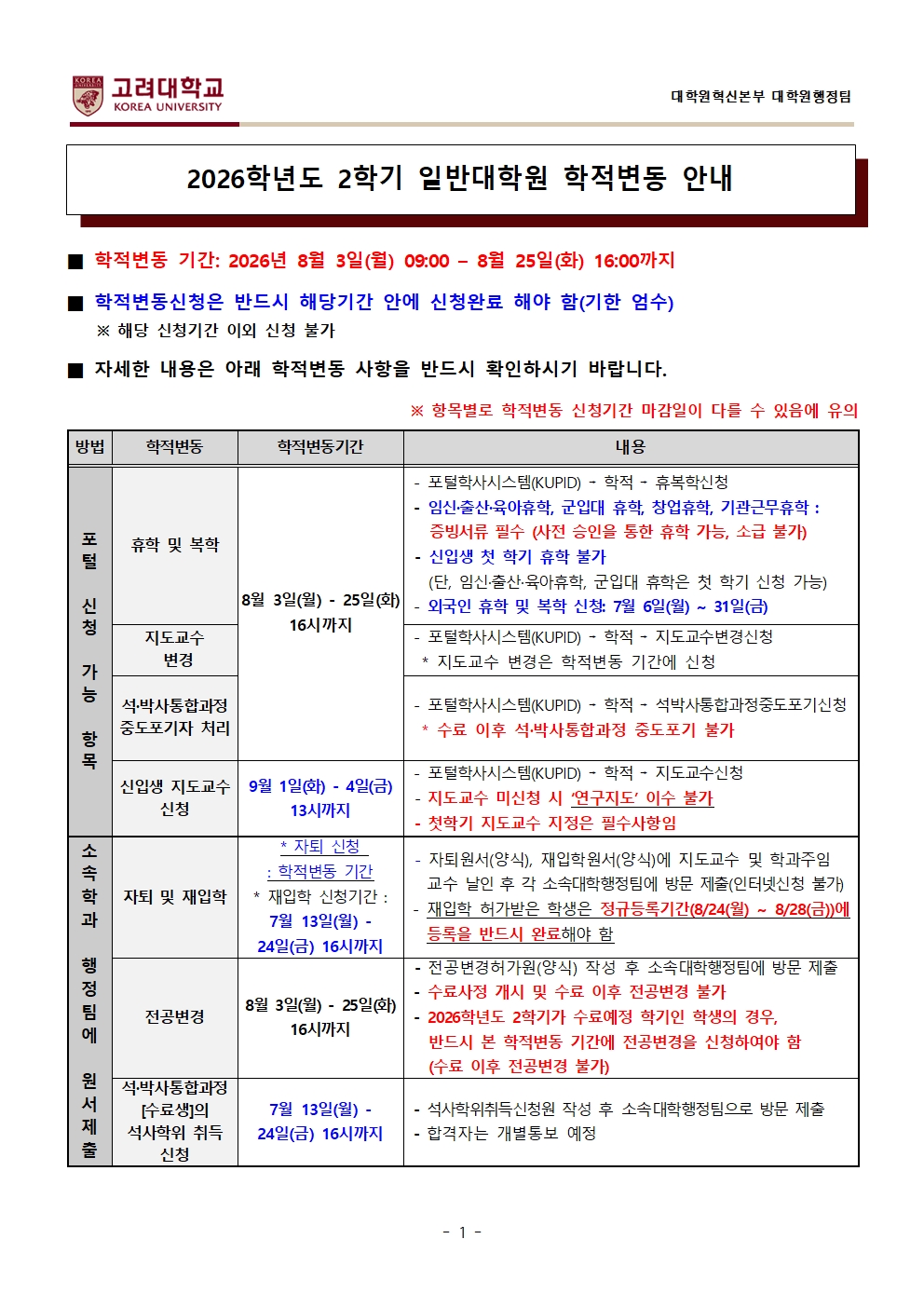2026학년도 2학기 일반대학원 학적변동 안내(게시용)001.jpg